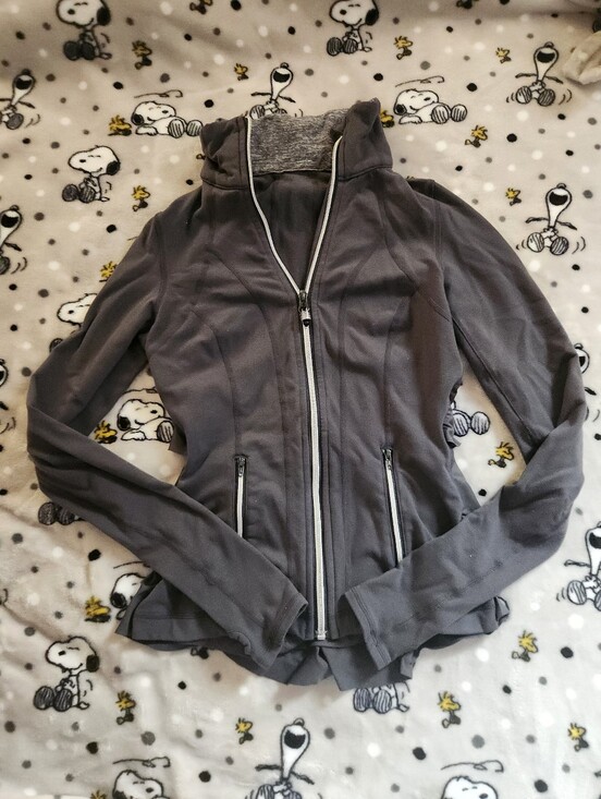 lululemon athletica Jackets & Blazers - Lululemon Yogi Dance Gray Ruffle Jacket
